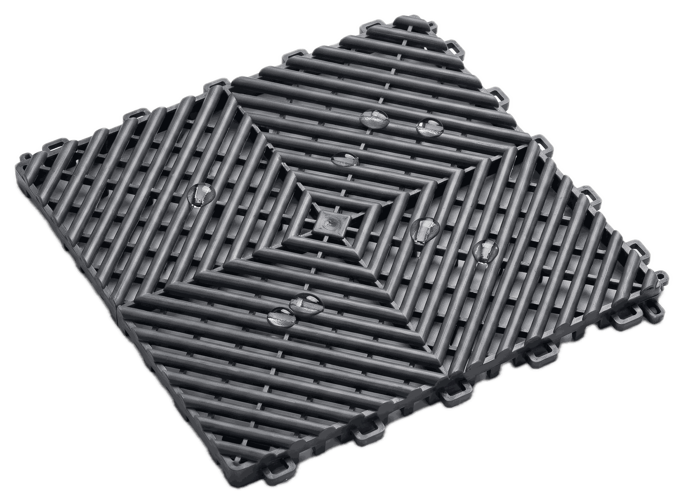 Eine anthrazitfarbene SwissDeck-Rippenplatte